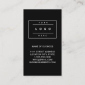 Custom Black Business Logo and Website QR Code 名刺 (裏面)