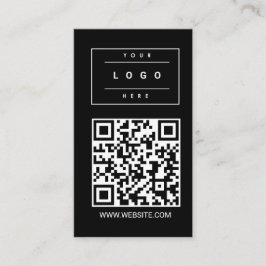 Custom Black Business Logo and Website QR Code 名刺