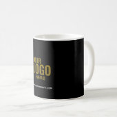 Custom Black business logo coffee mug コーヒーマグカップ (正面右)
