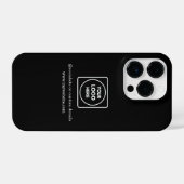 Custom Black Business Logo Promo iphone case iPhoneケース (裏面横)