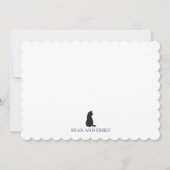 Custom Black Cat Stripe Logo Stationary サンキューカード (正面)