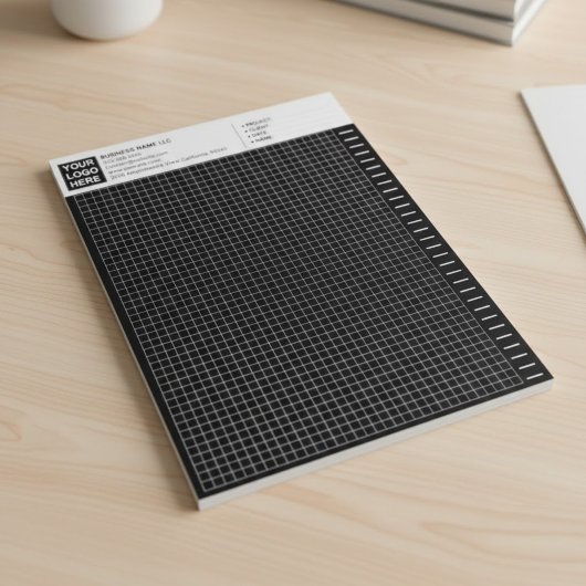 Custom Black Engineering Graph Paper Pad with Logo ノートパッド
