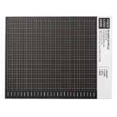 Custom Black Engineering Graph Paper Pad with Logo ノートパッド (正面)