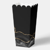 Custom Black Gold Bar Mitzvah Party Popcorn フェイバーボックス (裏面)