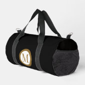 Custom Black & Gold Center Seal Monogram ダッフルバッグ (右コーナー)