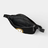 Custom Black & Gold Center Seal Monogram ファニーパック (見開き)
