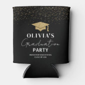 Custom Black Graduation Party 缶クーラー (正面)
