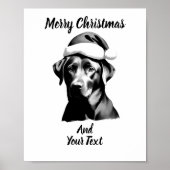 Custom Black Lab Christmas Poster Instant Download ポスター (正面)