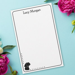 Custom Black Lab Cute Dog Art Stationery 便箋