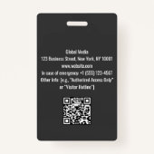 Custom Black & Orange Media Pass | Press ID  Badge バッジ (裏面)