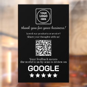 Custom Black QR Code | Google Reviews Display ウィンドウサイン (シート2)