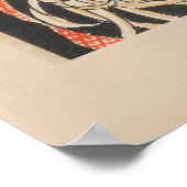 CUSTOM Black & Red Butterfly Kaleidoscope Art  ポスター (角)