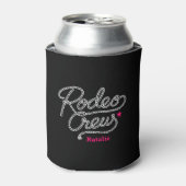 Custom Black Rodeo Crew Western Bachelorette Party 缶クーラー (缶正面)