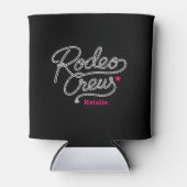 Custom Black Rodeo Crew Western Bachelorette Party 缶クーラー (正面)