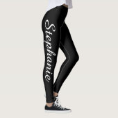 Custom Black Running Leggings DIY Create Your Own  レギンス (右)