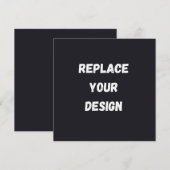 Custom black simple Design Add Photo or Text (正面/裏面)