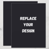 Custom black simple Design Add Photo or Text (正面/裏面)