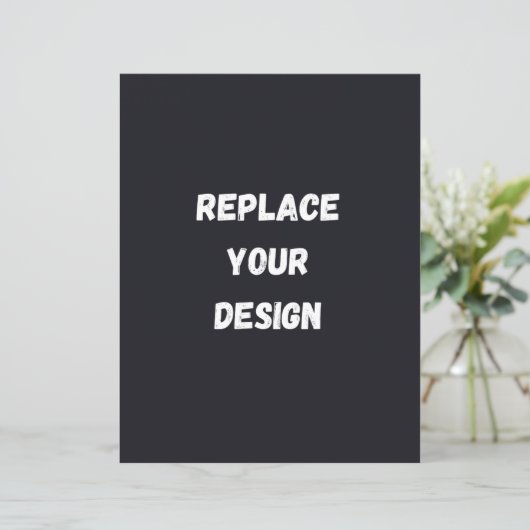 Custom black simple Design Add Photo or Text (スタンド正面)