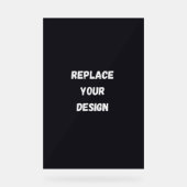 Custom black simple Design Add Photo or Text アクリルサイン (正面)