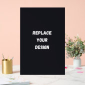 Custom black simple Design Add Photo or Text アクリルサイン (ウェディング)