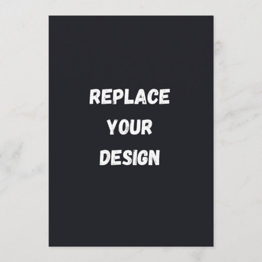 Custom black simple Design Add Photo or Text アドバイスカード (正面)