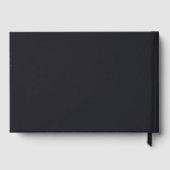 Custom black simple Design Add Photo or Text ゲストブック (裏面)