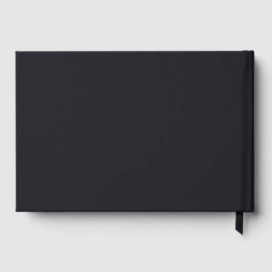 Custom black simple Design Add Photo or Text ゲストブック (裏面)