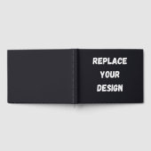 Custom black simple Design Add Photo or Text ゲストブック (全面)