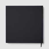 Custom black simple Design Add Photo or Text ゲストブック (裏面)