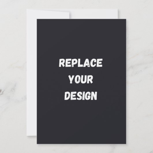 Custom black simple Design Add Photo or Text サンキューカード (正面)