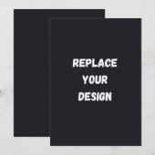 Custom black simple Design Add Photo or Text サンキューカード (正面/裏面)