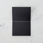 Custom black simple Design Add Photo or Text サンキューカード (内部)