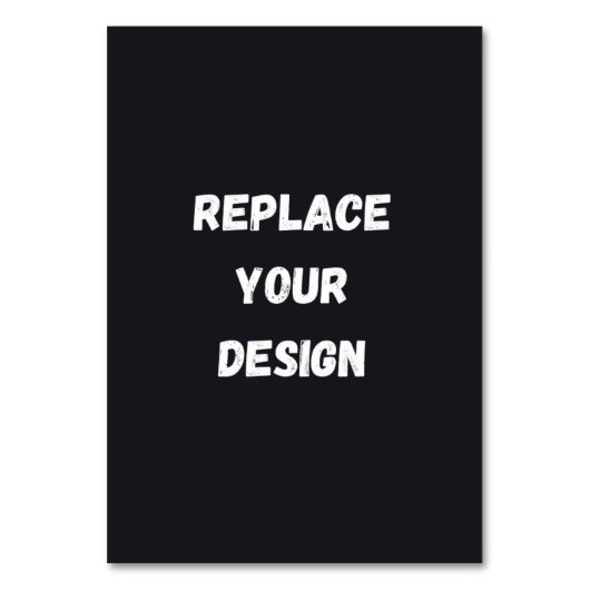 Custom black simple Design Add Photo or Text テーブルナンバー (正面)