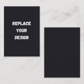 Custom black simple Design Add Photo or Text プレイスカード (正面/裏面)