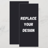 Custom black simple Design Add Photo or Text メニュー (正面/裏面)