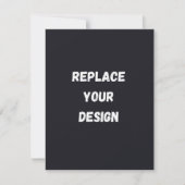 Custom black simple Design Add Photo or Text 出欠カード (正面)