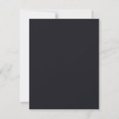 Custom black simple Design Add Photo or Text 出欠カード (裏面)