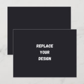 Custom black simple Design Add Photo or Text 案内ポストカード (正面/裏面)