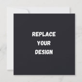 Custom black simple Design Add Photo or Text 案内状 (正面)