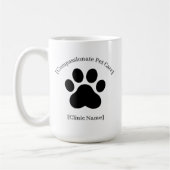 Custom Black Vet Staff Mug | Clinic Logo Ready コーヒーマグカップ (左)