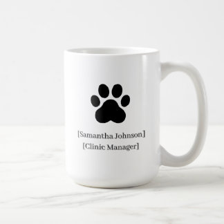 Custom Black Vet Staff Mug | Clinic Logo Ready コーヒーマグカップ