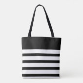 Custom Black & White Monogram トートバッグ (裏面)