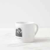 Custom Black & White Photo Mug – Love You Forever エスプレッソカップ (正面右)