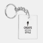 Custom Blank Business Company Branded Keychains キーホルダー (正面左)