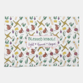 Custom Blessed Imbolc Light Renewal Brigid  キッチンタオル (横)