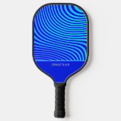 Custom Blue Abstract Pickleball  ピックルボールラケット (裏面)