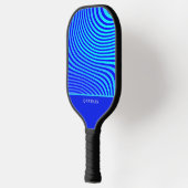 Custom Blue Abstract Pickleball  ピックルボールラケット (左)