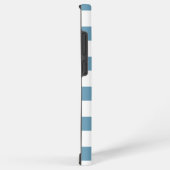 Custom Blue and White Bold Striped Pink Heart  Samsung Galaxyケース (右側面)