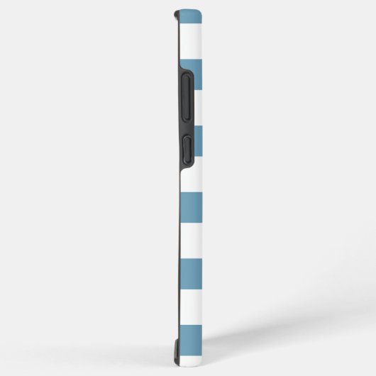 Custom Blue and White Bold Striped Pink Heart  Samsung Galaxyケース (右側面)