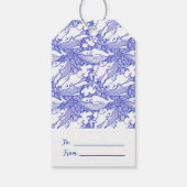 Custom Blue And White Humpback Whale ギフトタグ (裏面)